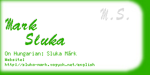 mark sluka business card