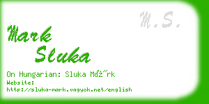 mark sluka business card